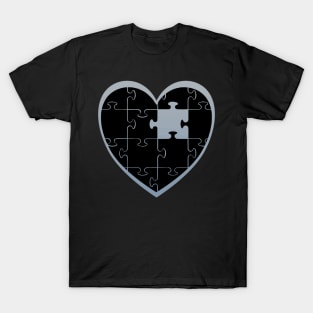 Missing Piece Puzzle Heart T-Shirt
